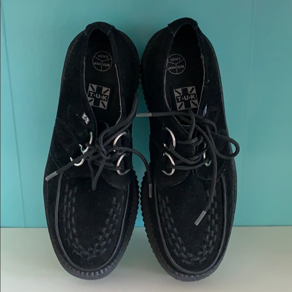 Tuk Black Suede Creepers Size US 5 UK 4 EU 38